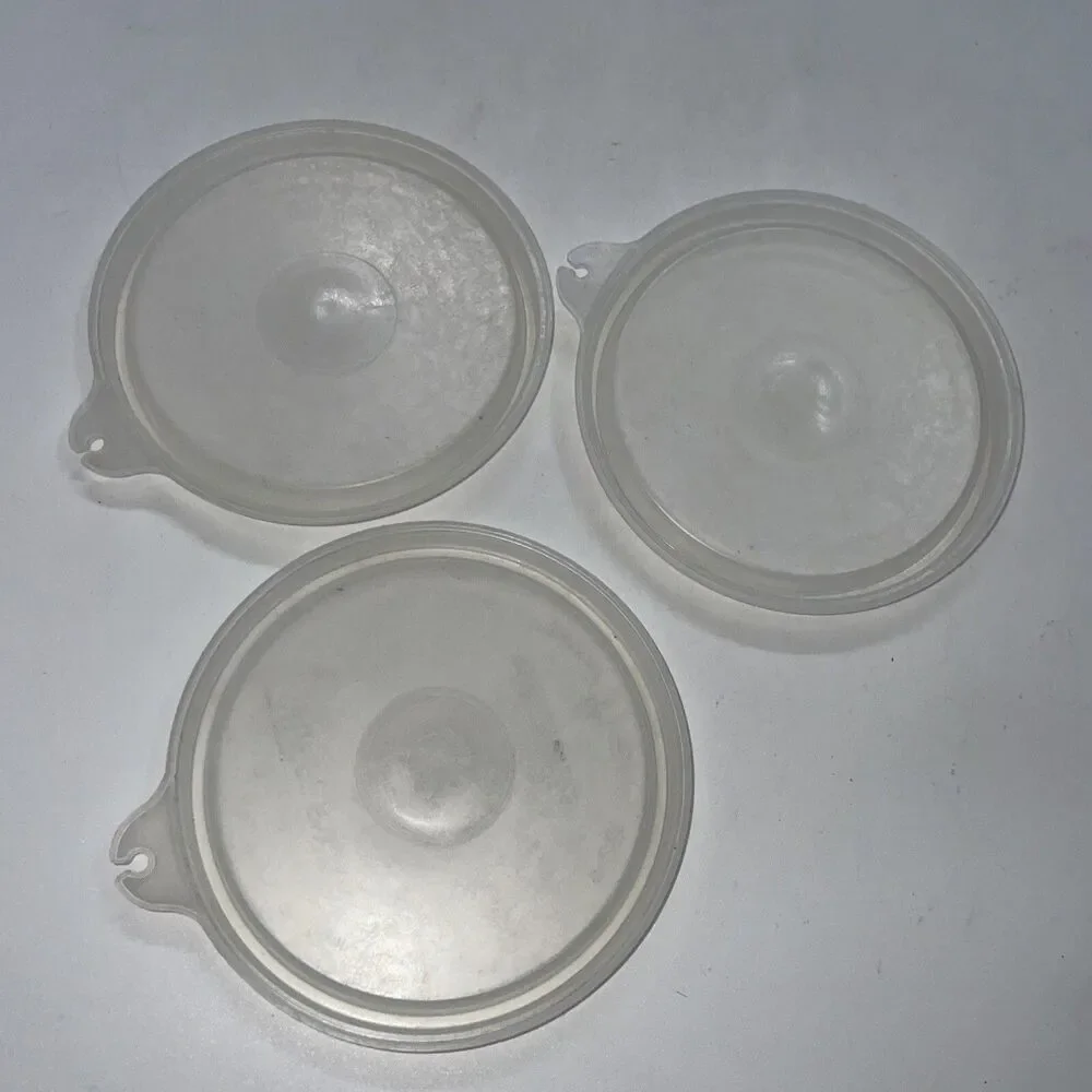 Tupperware Condiment Serving Caddy #757- 4 Taupe White Lids Cups Party Picnic